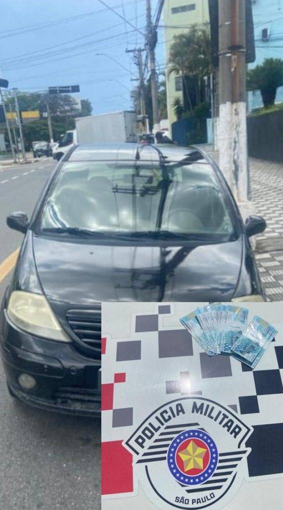 Polícia Militar prende homem com notas falsas e recupera carro roubado em Jacareí