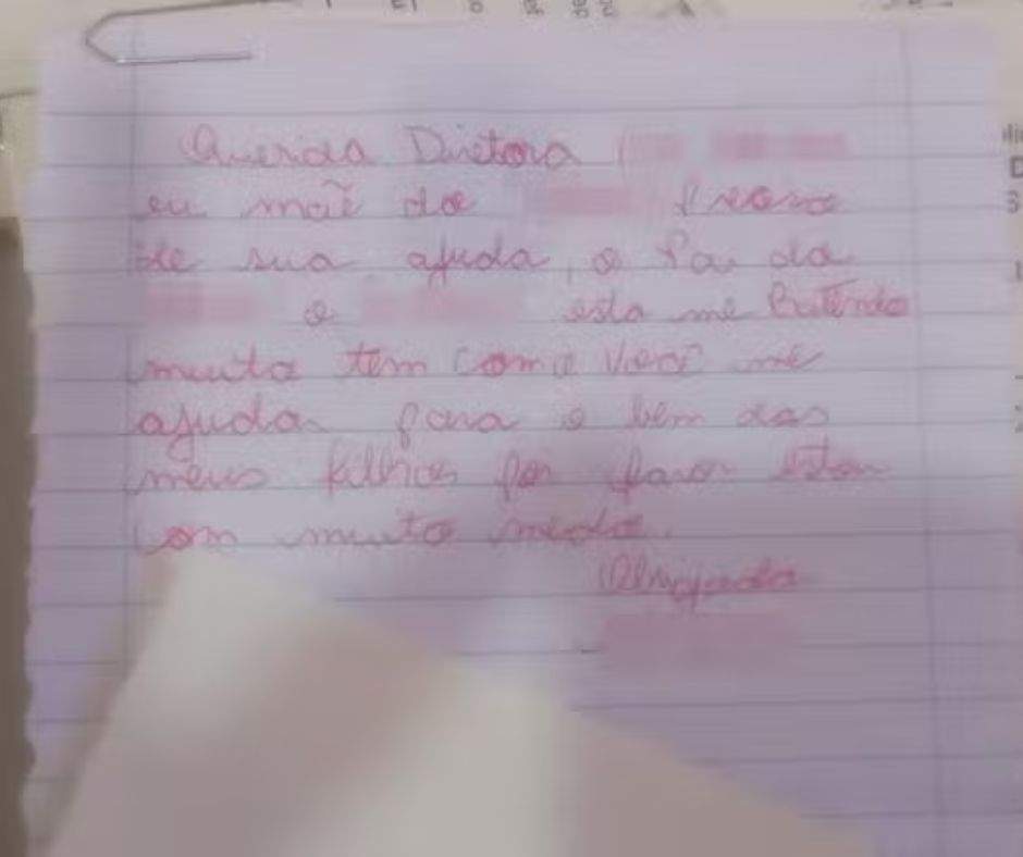 Bilhete enviado para escola salva mulher mantida em cárcere privado em Cruzeiro