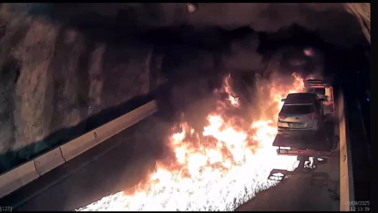 Incêndio em reboque fecha Túnel 1 da Serra Nova da Tamoios